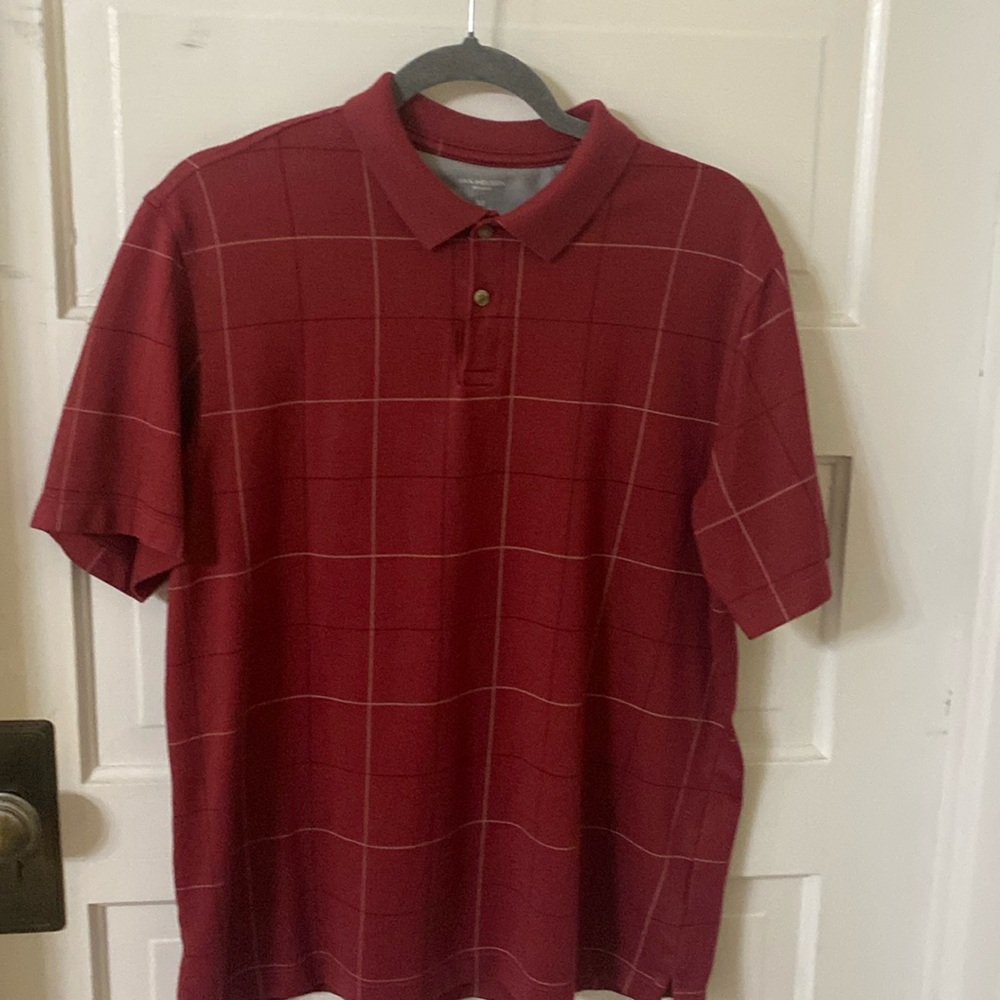 Van Heusen Red Checkered Polo Shirt